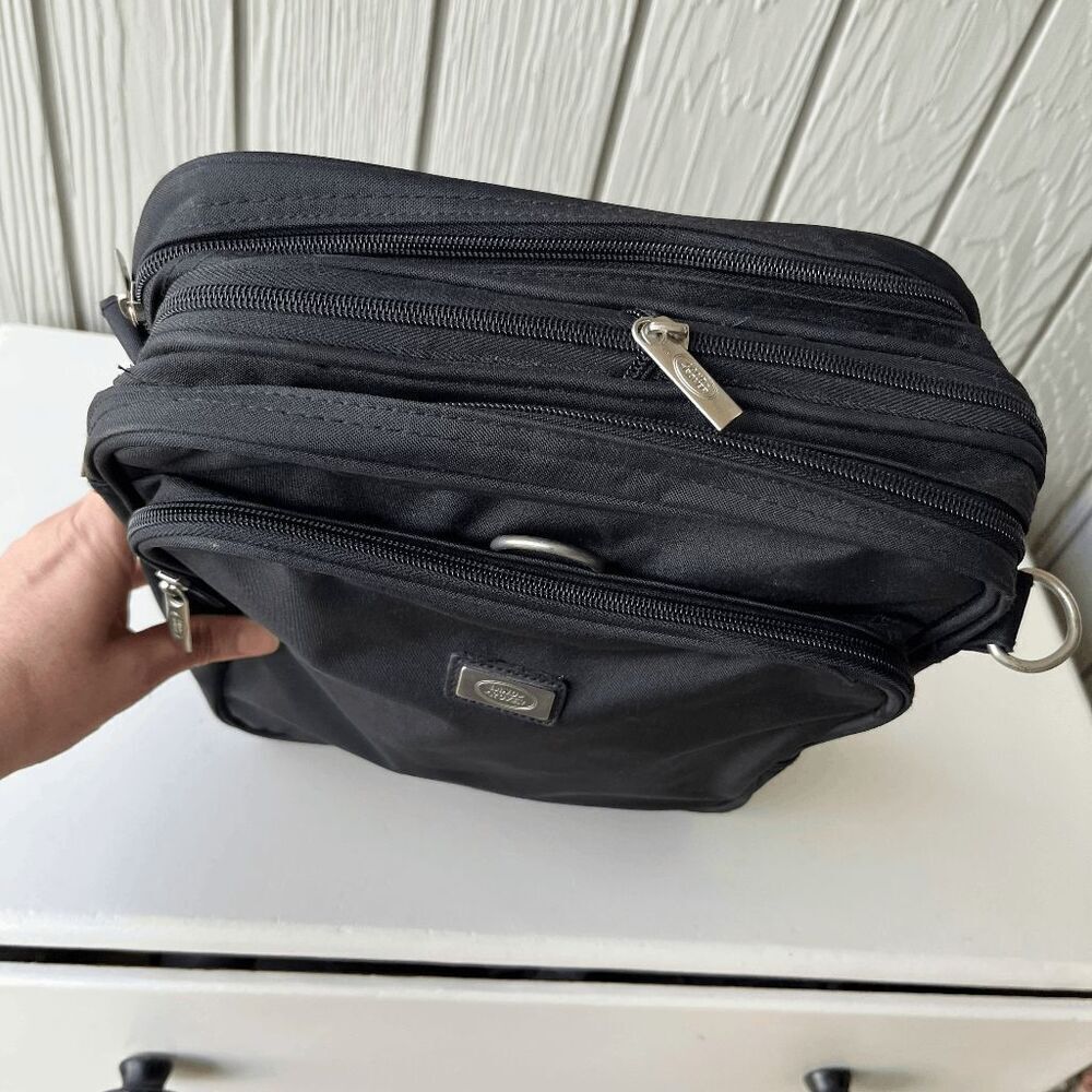 Land Rover Black Collapsible Duffel Tote Travel Bag with Shoulder Strap - Picture 3 of 11